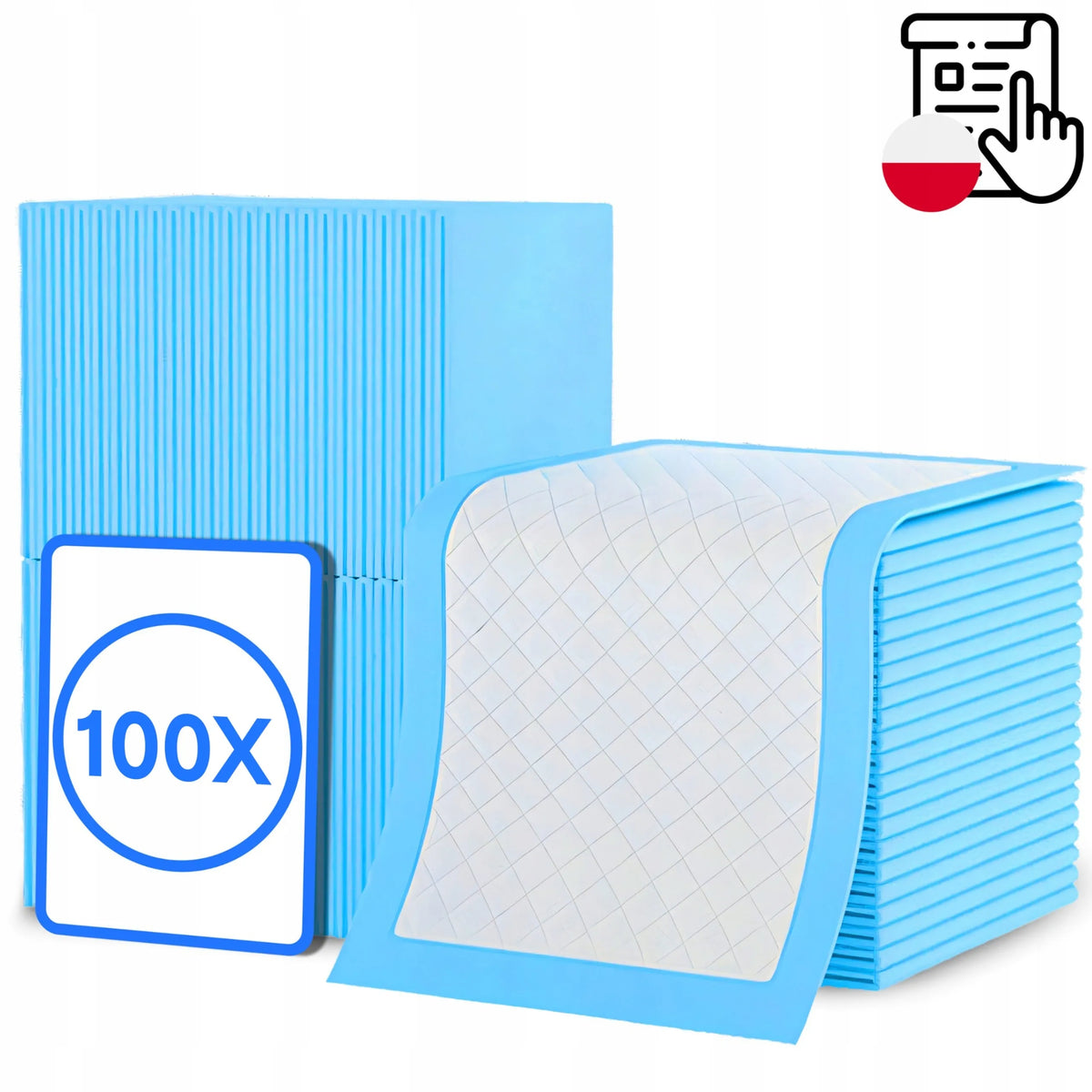HIGIENINIAI PAKLOTai ŠUNIMS, VIENKARTINIAI HIGIENINIAI PAKLOTai, 100 VNT., 60 × 40 cm