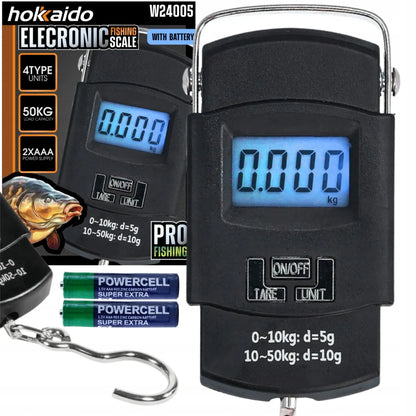 Hokkaido  elektroninės kablinės žvejybinės ir bagažo svarstyklės iki 50 kg