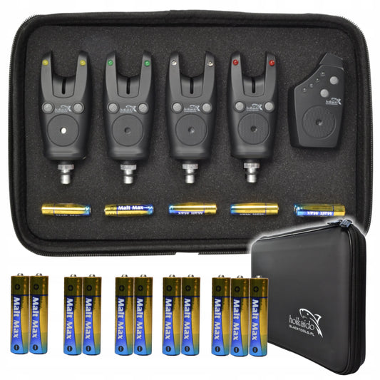 Hokkaido W12051 elektroninių kibimo signalizatorių rinkinys 4+1, gumuotas