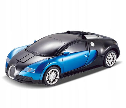HollaKids „Bugatti“ automobilis-robotas 2 viename, nuotolinis valdymas, pultelis, USB įkrovimas, akumuliatorius
