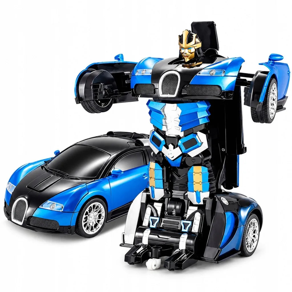 HollaKids „Bugatti“ automobilis-robotas 2 viename, nuotolinis valdymas, pultelis, USB įkrovimas, akumuliatorius