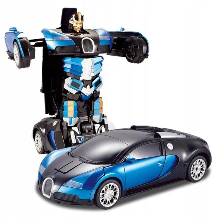 HollaKids „Bugatti“ automobilis-robotas 2 viename, nuotolinis valdymas, pultelis, USB įkrovimas, akumuliatorius