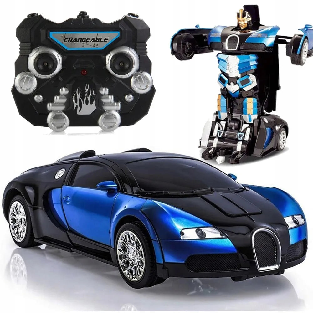 HollaKids „Bugatti“ automobilis-robotas 2 viename, nuotolinis valdymas, pultelis, USB įkrovimas, akumuliatorius