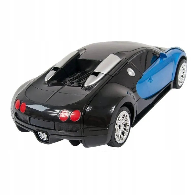 HollaKids „Bugatti“ automobilis-robotas 2 viename, nuotolinis valdymas, pultelis, USB įkrovimas, akumuliatorius