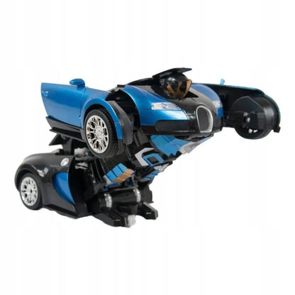 HollaKids „Bugatti“ automobilis-robotas 2 viename, nuotolinis valdymas, pultelis, USB įkrovimas, akumuliatorius