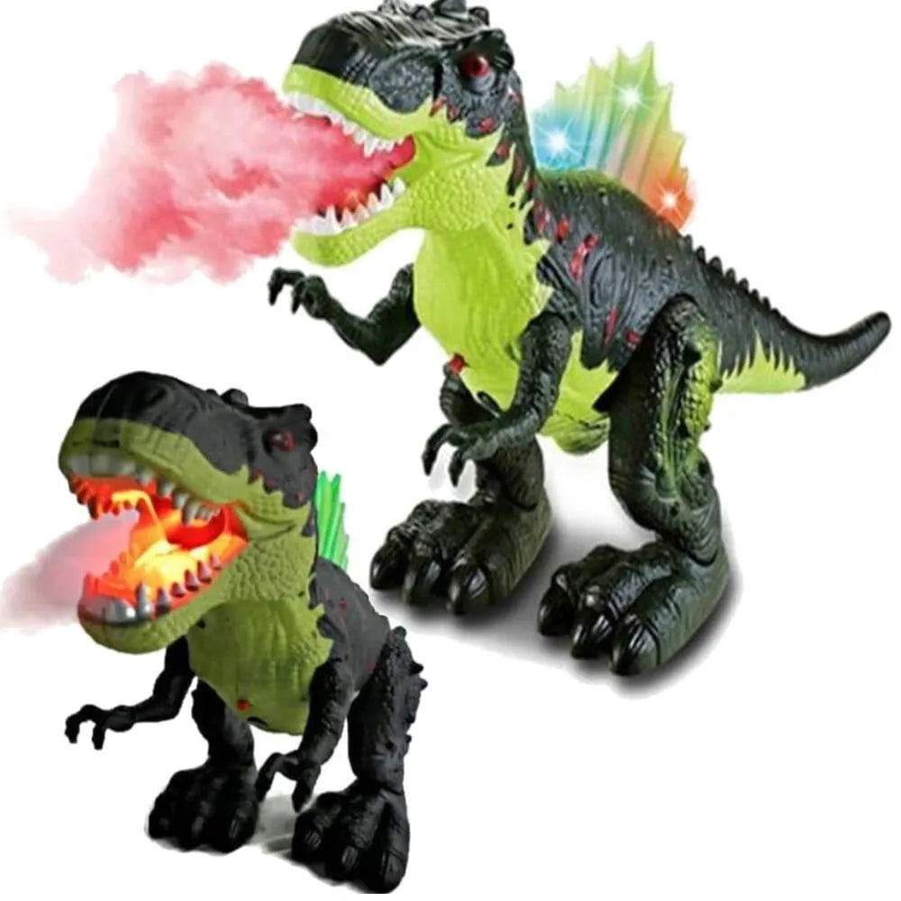 HollaKids interaktyvus T-Rex dinozauras XXL – šviečia, riaumoja, juda ir skleidžia garus