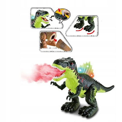 HollaKids interaktyvus T-Rex dinozauras XXL – šviečia, riaumoja, juda ir skleidžia garus