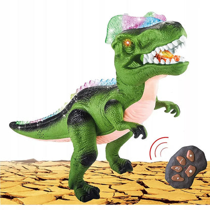 HollaKids nuotoliniu būdu valdomas kovinis T-Rex dinozauras, vaikšto, riaumoja, šviečia ir šoka