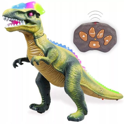 HollaKids nuotoliniu būdu valdomas kovinis T-Rex dinozauras, vaikšto, riaumoja, šviečia ir šoka