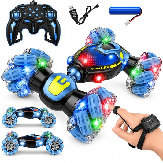 HollaKids „Twister Drift“ nuotoliniu būdu valdomas 4x4 automobilis su gestų valdymu ir LED šviesomis