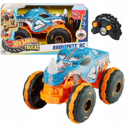 „Hot Wheels Monster Trucks Rhinomite RC“ nuotoliniu būdu valdomas raganosio formos automobilis