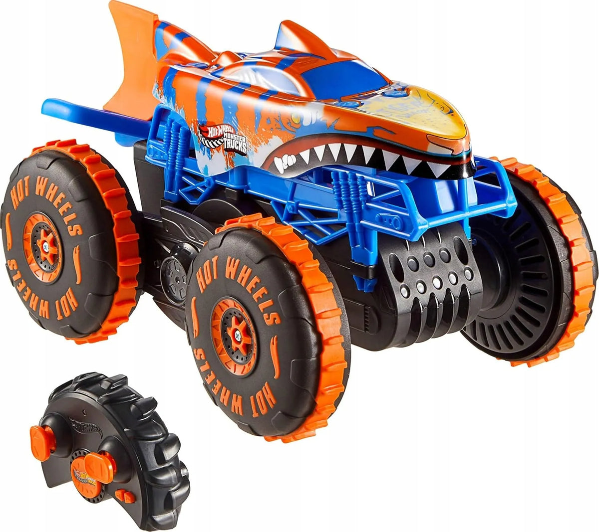 „Hot Wheels Monster Trucks Tiger Shark“ nuotoliniu būdu valdomas laipiotojas 1:15