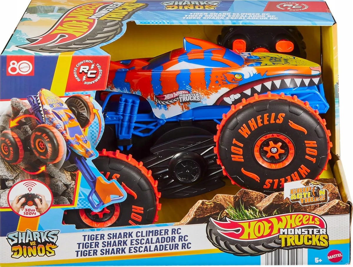 „Hot Wheels Monster Trucks Tiger Shark“ nuotoliniu būdu valdomas laipiotojas 1:15