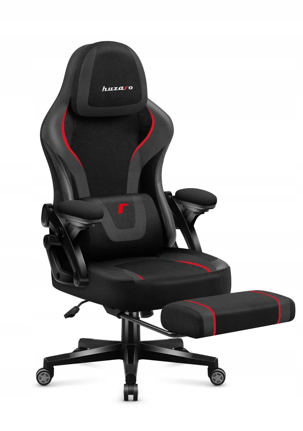 „Huzaro Force 4.6 Carbon“ žaidimų krėslas su reguliavimu ir juosmens atrama