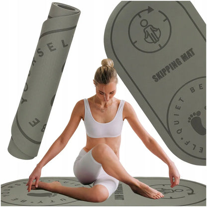 Ikonka fitneso ir jogos kilimėlis, neslystantis ir slopinantis garsą, 125 × 61,5 × 0,6 cm