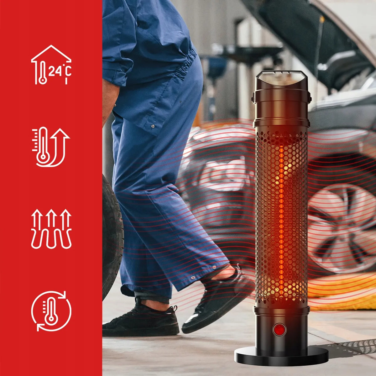 Infraraudonųjų spindulių šildytuvas MalTec 1200W