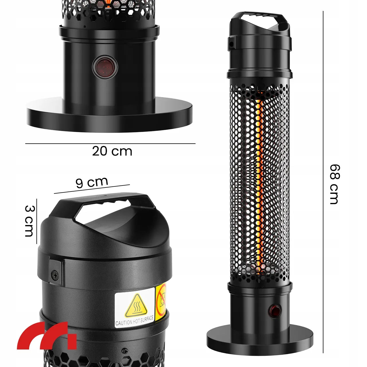 Infraraudonųjų spindulių šildytuvas MalTec 1200W