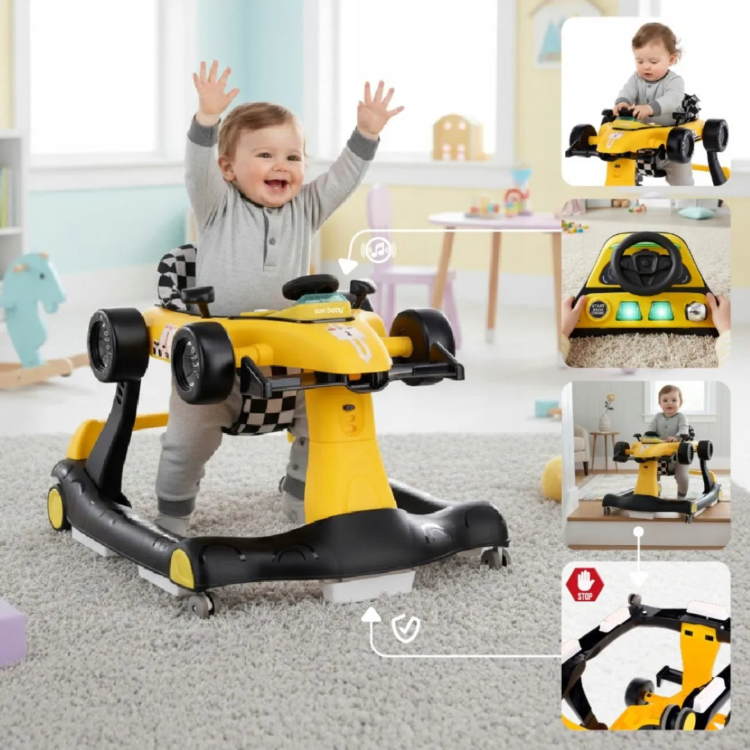 Interaktyvi vaikštynė-stūmdukas Sun Baby Formula 1 3in1 su garsais