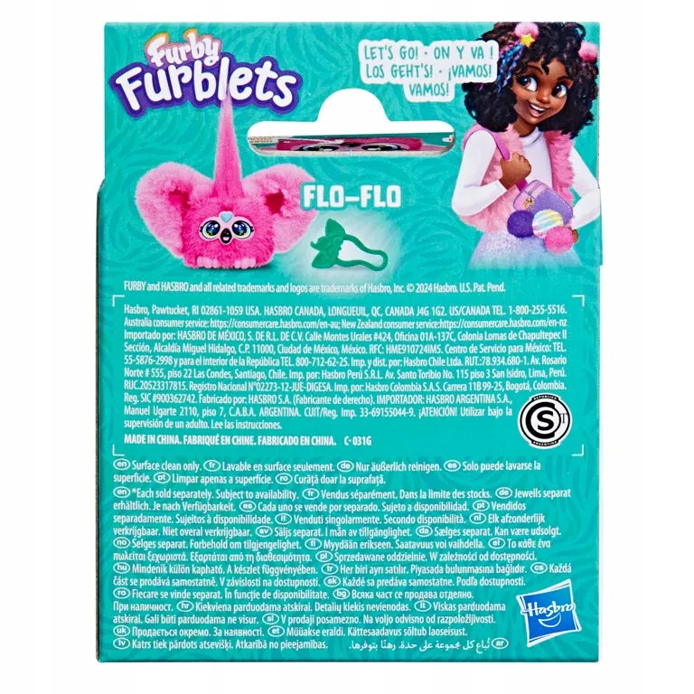 Interaktyvus pliušinis žaislas FURBY FURBLETS FLAMING FLO-FLO, 45 skirtingos reakcijos