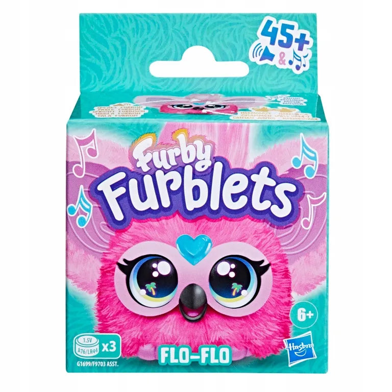 Interaktyvus pliušinis žaislas FURBY FURBLETS FLAMING FLO-FLO, 45 skirtingos reakcijos