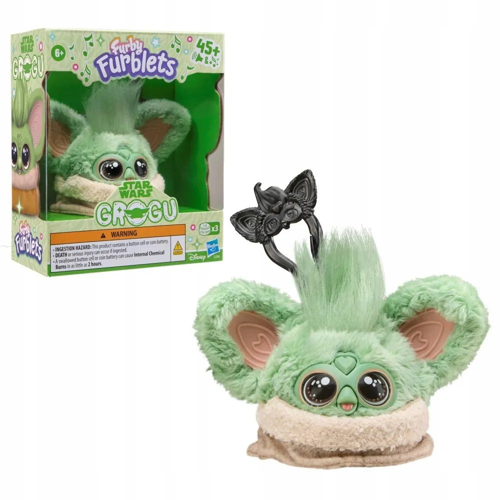 Interaktyvus pliušinis žaislas FURBY FURBLETS x STAR WARS GROGU su garsais G3598