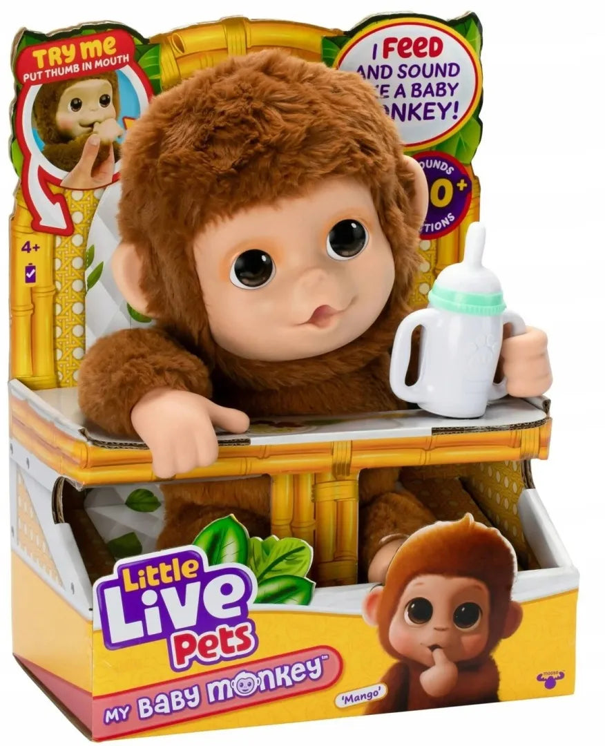 Interaktyvus pliušinis žaislas Little Live Pets Mango beždžionėlė