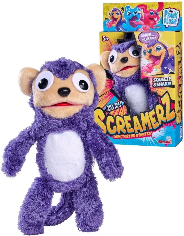 Interaktyvus pliušinis žaislas Simba ScreamerZ beždžionėlė su garsais, 30 cm, Happy Prank
