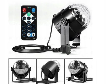 „Interlook MQ01“ LED RGB diskotekų projektorius su nuotolinio valdymo pulteliu