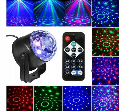 „Interlook MQ01“ LED RGB diskotekų projektorius su nuotolinio valdymo pulteliu