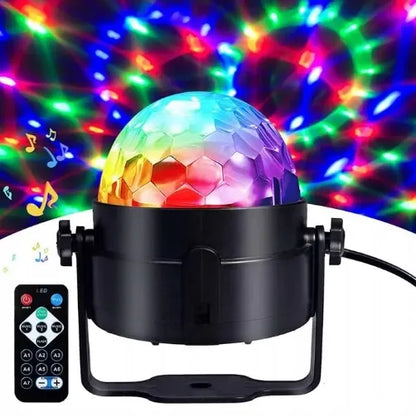 „Interlook MQ01“ LED RGB diskotekų projektorius su nuotolinio valdymo pulteliu