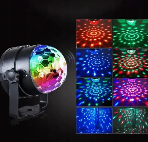 „Interlook MQ01“ LED RGB diskotekų projektorius su nuotolinio valdymo pulteliu