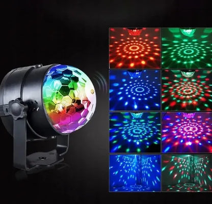 „Interlook MQ01“ LED RGB diskotekų projektorius su nuotolinio valdymo pulteliu