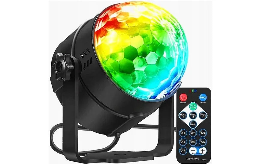 „Interlook MQ01“ LED RGB diskotekų projektorius su nuotolinio valdymo pulteliu