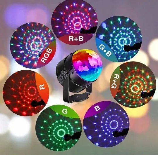 „Interlook MQ01“ LED RGB diskotekų projektorius su nuotolinio valdymo pulteliu