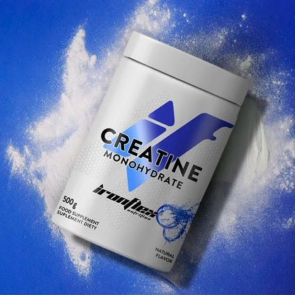 IronFlex kreatino monohidratas, 500 g, natūralaus skonio, milteliai