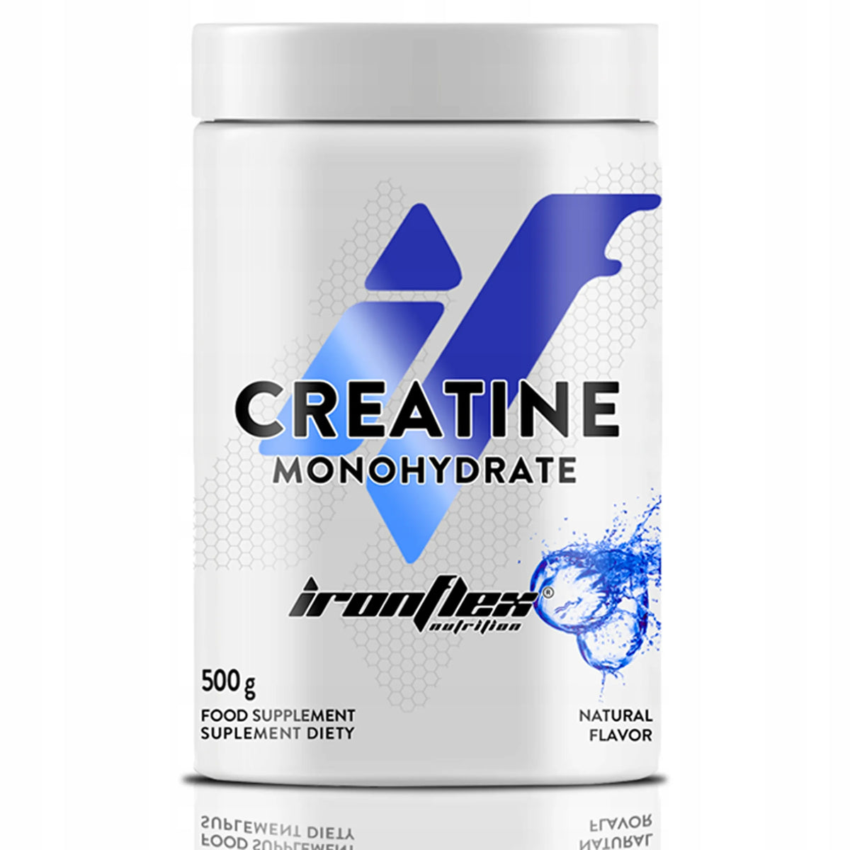 IronFlex kreatino monohidratas, 500 g, natūralaus skonio, milteliai