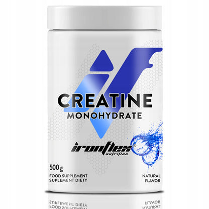 IronFlex kreatino monohidratas, 500 g, natūralaus skonio, milteliai