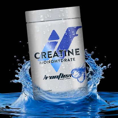 IronFlex kreatino monohidratas, 500 g, natūralaus skonio, milteliai