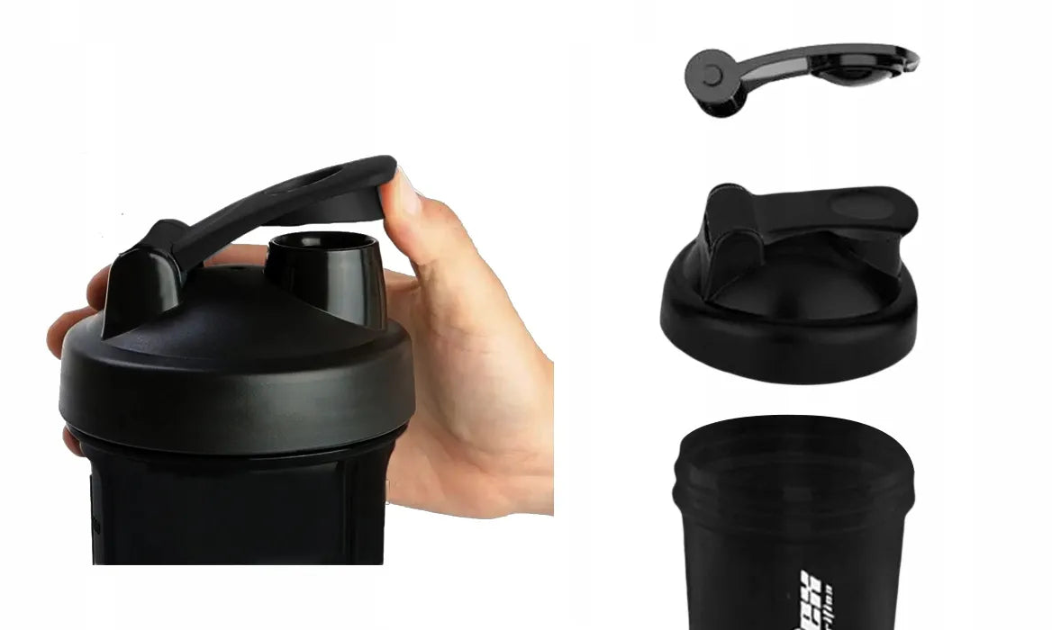 IRONFLEX plakiklis 500 ml su talpykla baltymams sandarus sporto salės gertuvė