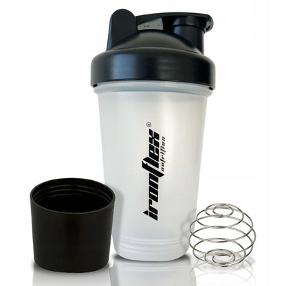 IRONFLEX plaktuvė 500 ml su indeliu baltymams, sandari, sporto salei