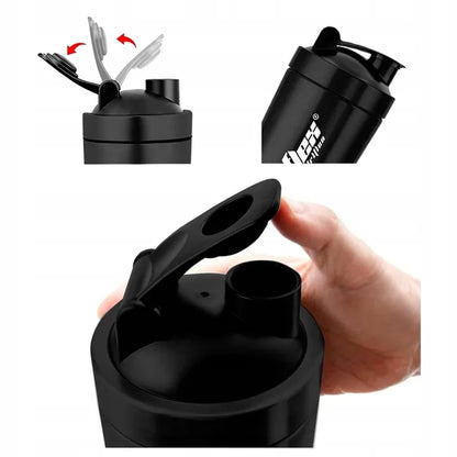 IRONFLEX STEEL SHAKER 750ml sandarus plaktuvė maisto papildams sporto salei ir treniruotėms