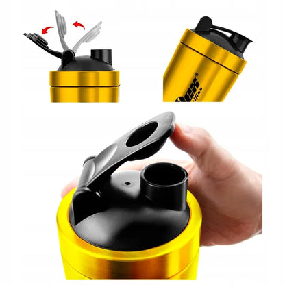 IRONFLEX STEEL SHAKER 750ml sandarus plaktuvėlis papildams sporto salei ir treniruotėms