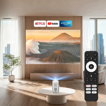 „iSinbox“ 4K projektorius su „Wi-Fi“, „Bluetooth“ ir automatiniu fokusavimu, „Netflix“, „YouTube“, „Prime Video“ bei „Dolby“