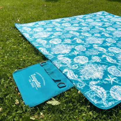 Iškylos paklotas su izoliacija 200x200 cm didelis paplūdimio kilimėlis vandeniui atsparus ZAGATTO