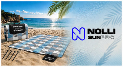 Iškylų / paplūdimio pledas SUN PRO 200x200 cm su izoliacija, dirželiu ir kuoliukais