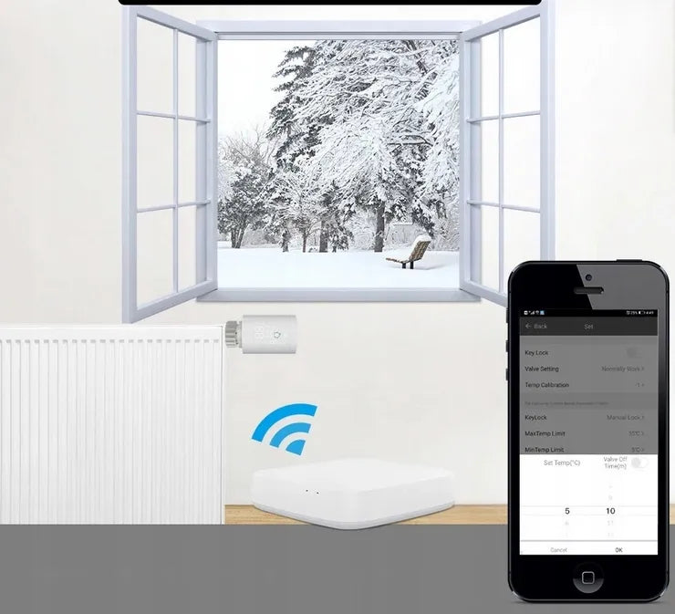 Išmanioji termostato galvutė TUYA ZigBee WiFi