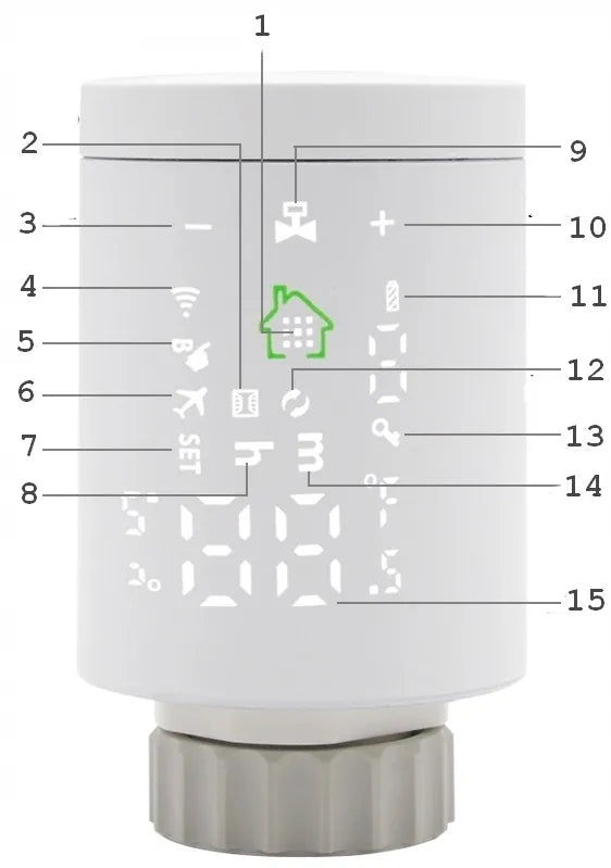 Išmanioji termostato galvutė TUYA ZigBee WiFi
