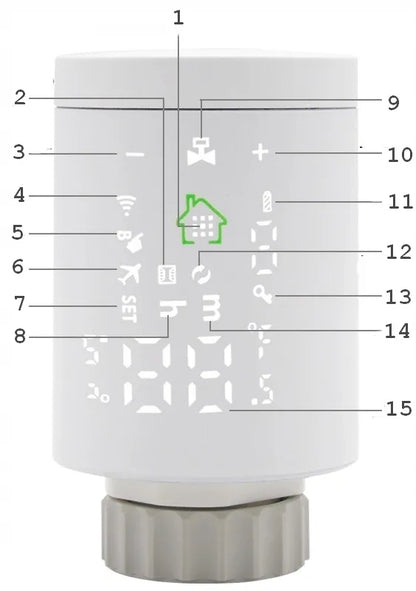 Išmanioji termostato galvutė TUYA ZigBee WiFi