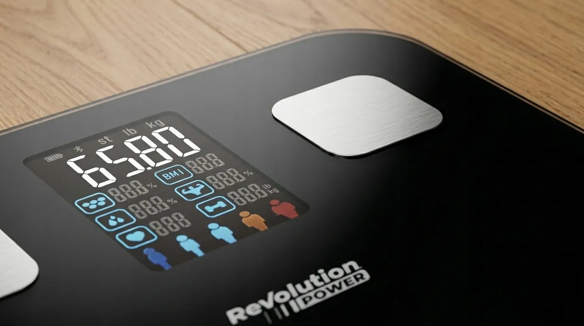Išmaniosios vonios svarstyklės Revolution POWER su analizės funkcija ir programėle