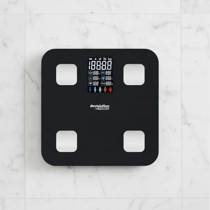 Išmaniosios vonios svarstyklės Revolution POWER su analizės funkcija ir programėle